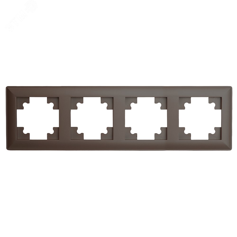 Изображение товара Четырехместная пластиковая рамка серии Катрин шоколад от STEKKER
