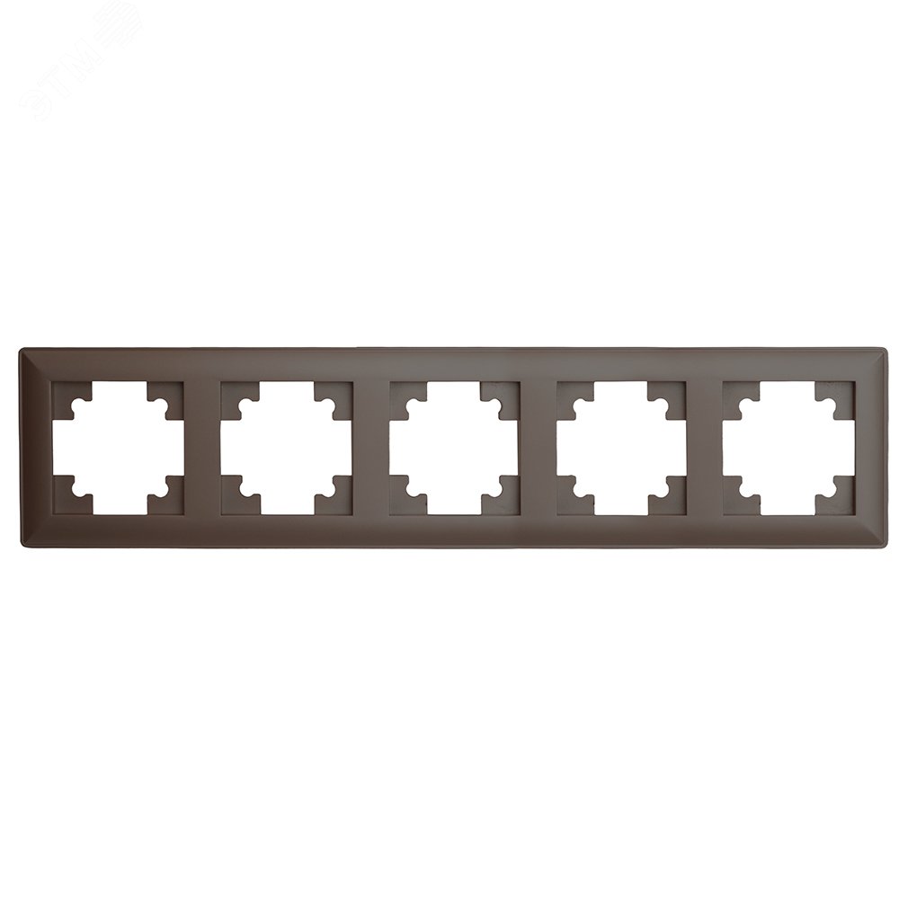 Изображение товара Рамка пятиместная пластик серия Катрин шоколад STEKKER (шт)