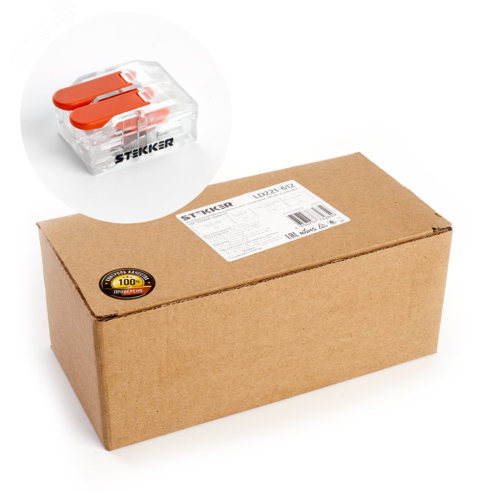 Изображение товара Клемма монтажная компактная 2-проводная, LD221-612 (шт)