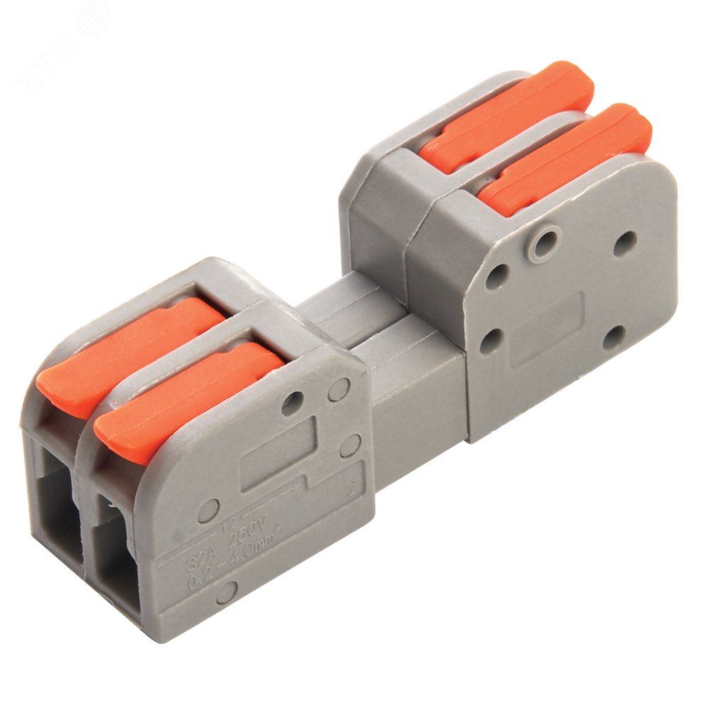 Изображение товара Клемма монтажная компактная для фазных проводников, 2 контактные группы, LD221-422