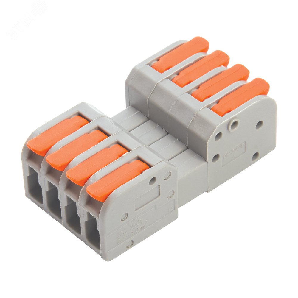 Изображение товара Клемма монтажная компактная для фазных проводников 4 контакта LD221-424 STEKKER