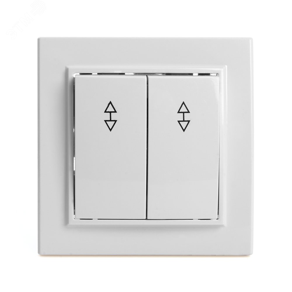 Изображение товара Двухклавишный Выключатель Эрна STEKKER IP20 белый 220 В 10 А