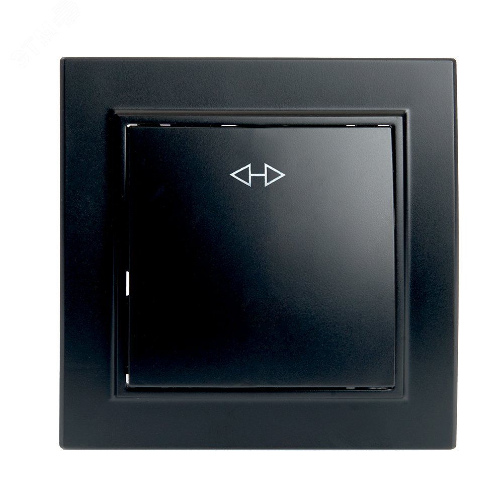 Изображение товара Переключатель одноклавишный перекрестный, 250В, 10А, серия Эрна, черный, Stekker (шт)