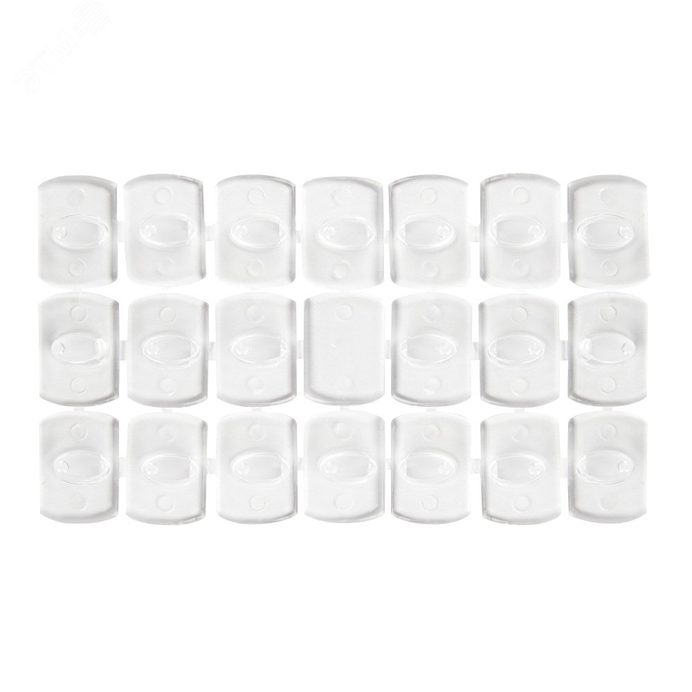 Изображение товара Крючок для крепежа провода на клейкой основе 18x14мм (упаковка 20 шт) (упак)