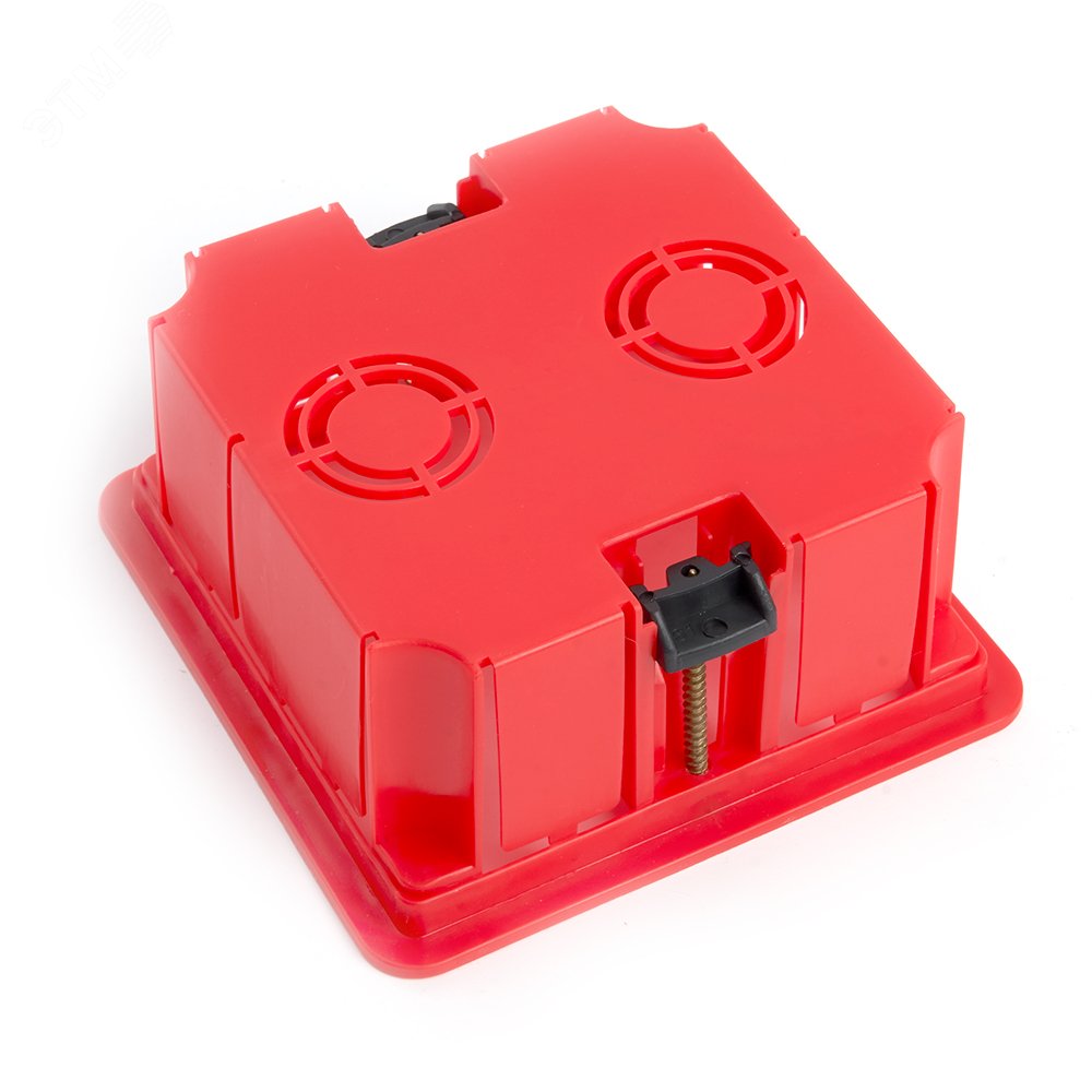EBX30-02-1-20-92 Коробка монтажная для полых стен, с пластиковыми зажимами, с крышкой, 92*92*45мм, IP20, красный (GE41022) EBX30-02-1-20-92 49007 STEKKER - превью 7