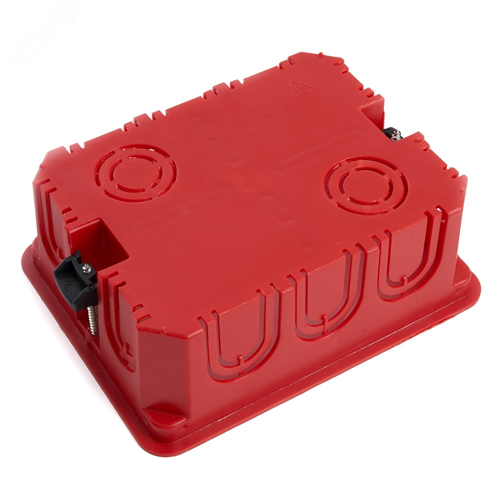 EBX30-02-1-20-120 Коробка монтажная для полых стен, с пластиковыми зажимами, с крышкой, 120*92*45мм, IP20, красный (GE41028) EBX30-02-1-20-120 49008 STEKKER - превью 6