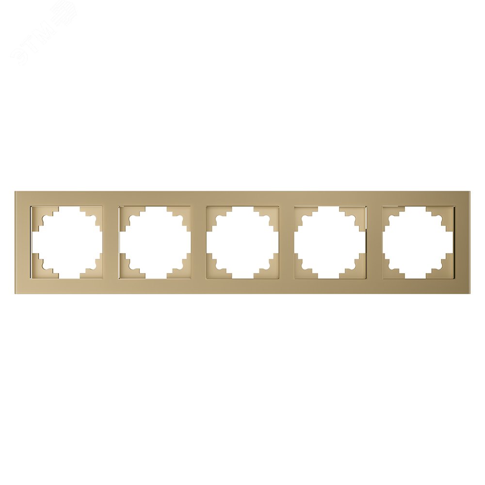 Изображение товара Рамка пятиместная стекло серия Катрин золото STEKKER