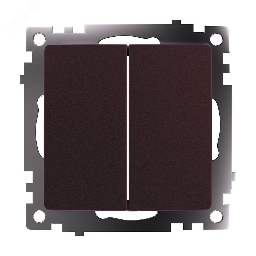 Изображение товара Переключатель двухклавишный (механизм) серия Катрин шоколад STEKKER (шт)