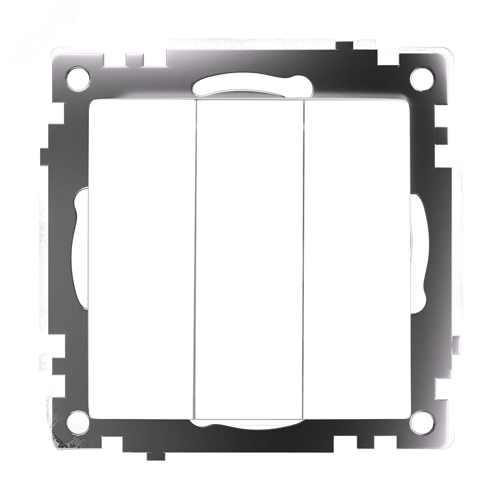 Изображение товара Выключатель трехклавишный серии Катрин белый 250В 10А механизмы Stekker