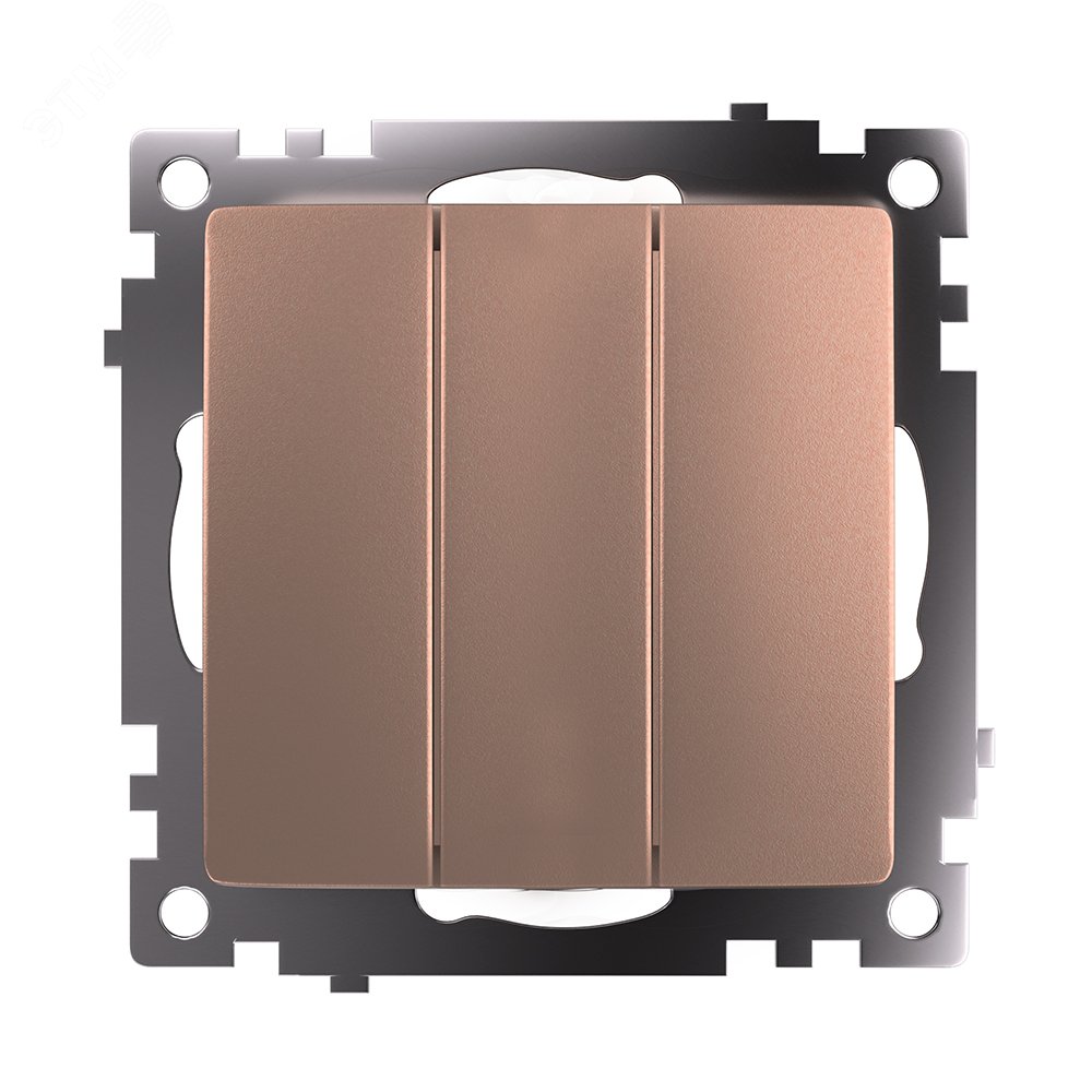 Изображение товара Трехклавишный выключатель серии Катрин шампань STEKKER 220В 10А