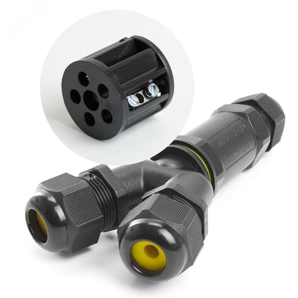 Изображение товара Коннектор водонепроницаемый трехконтактный STEKKER LD529 150x73x30мм IP68