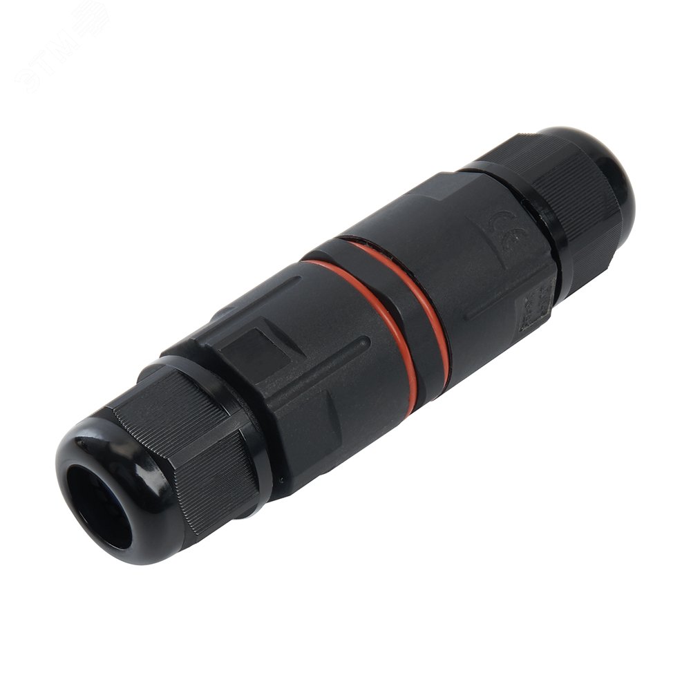 Изображение товара Коннектор 5-контактный с СМК221 пружинным контактом водонепроницаемый черный STEKKER (шт)