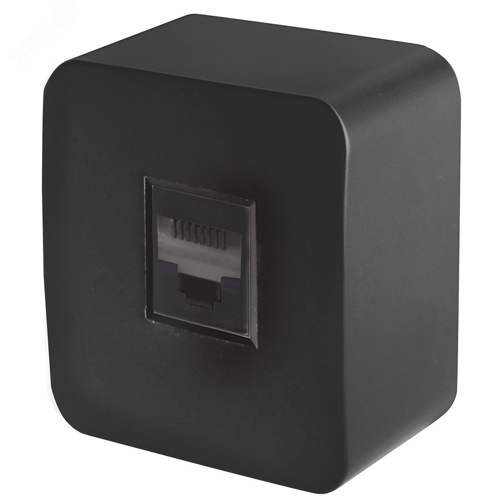 Изображение товара Розетка RJ-45 компьютерная серия София черный STEKKER