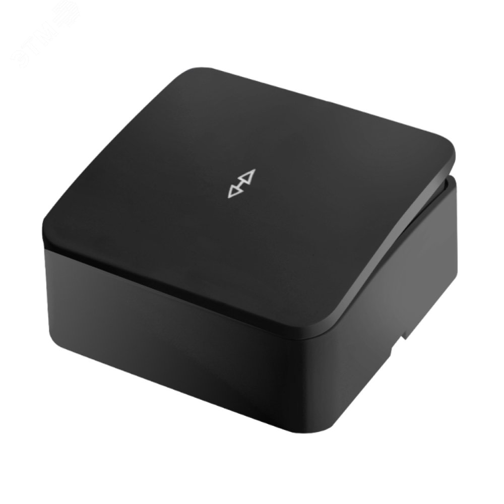 Изображение товара Переключатель одноклавишный 250В 10А серия София черный STEKKER (шт)