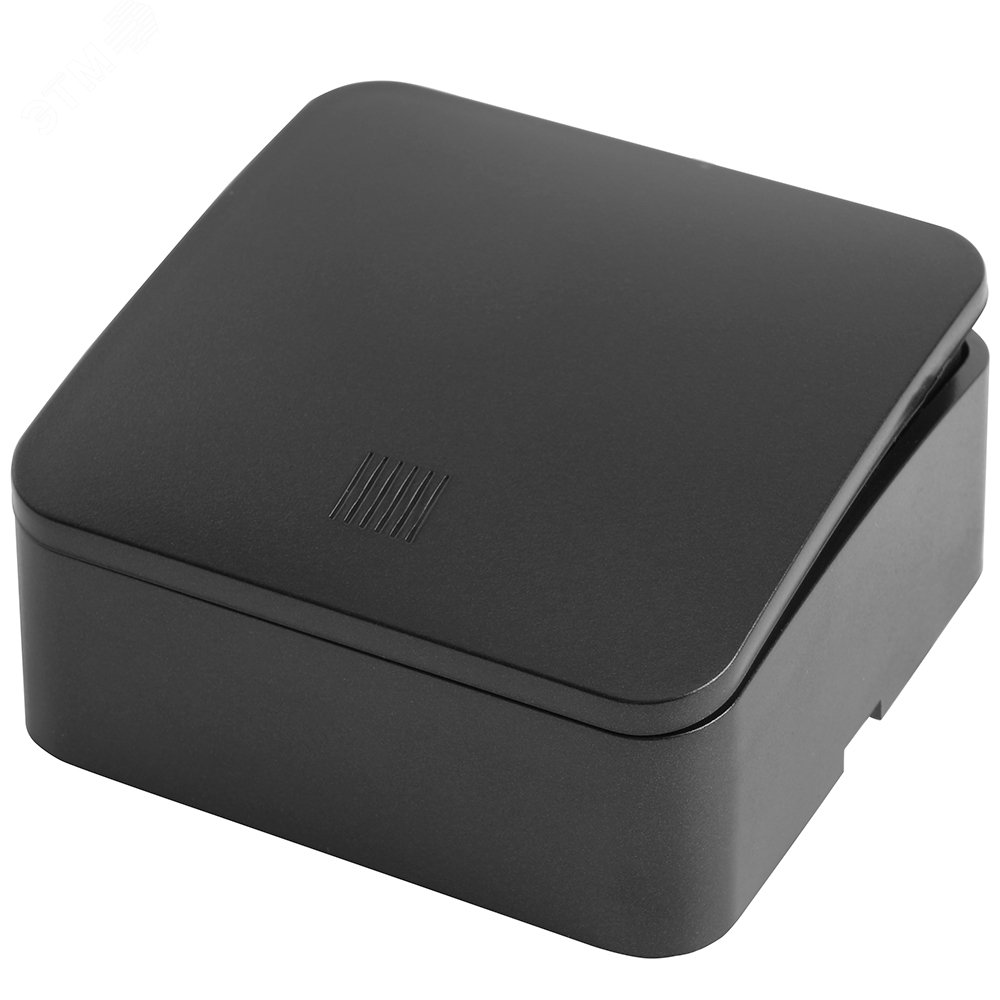 Изображение товара Выключатель одноклавишный с индикатором 250В 10А серия София черный матовый STEKKER