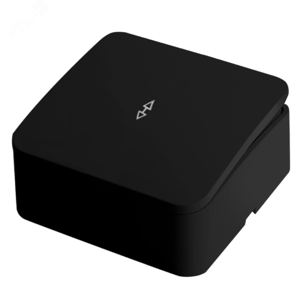 Изображение товара Переключатель одноклавишный 250В 10А серия София черный матовый STEKKER (шт)