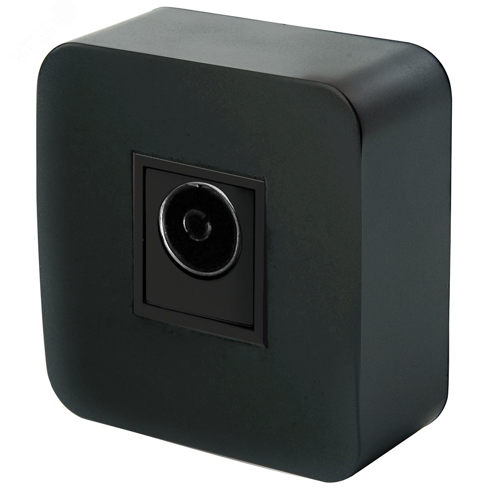 Изображение товара Розетка телевизионная 75 Ом серия София черный матовый STEKKER