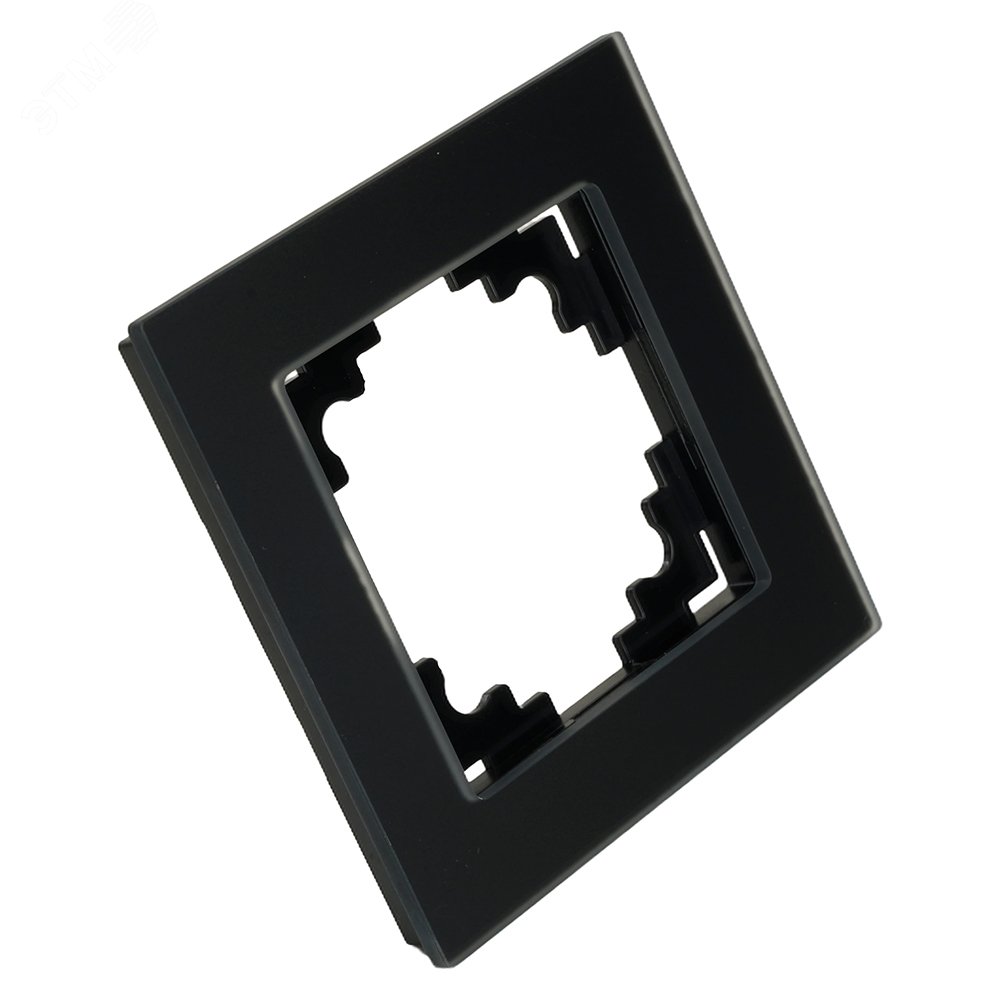 Рамка 1-местная, стекло, серия Катрин, GFR00-7001-05, черный GFR00-7001-05 49178 STEKKER - превью 2