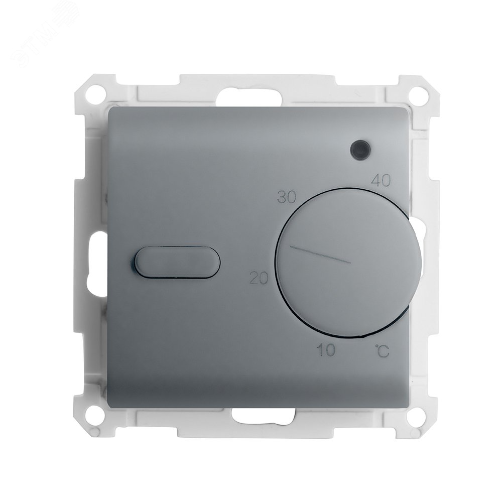 Изображение товара Терморегулятор механический для теплого пола серия Катрин 250В 3500Вт STEKKER серебро