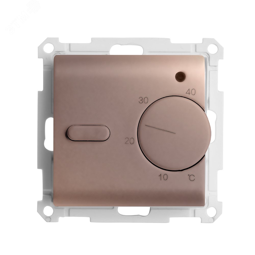 Изображение товара Терморегулятор механический для теплого пола 250В 3500Вт серия Катрин шампань STEKKER