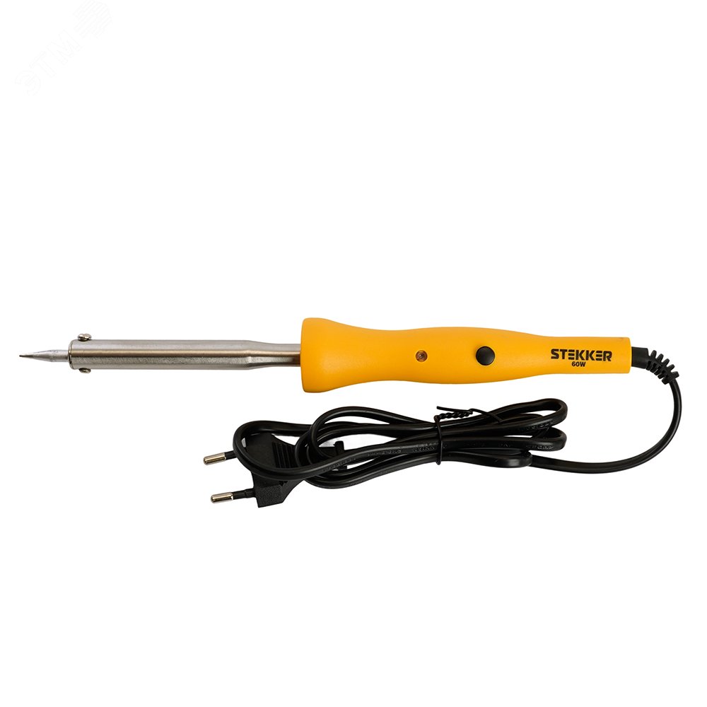 Изображение товара Паяльник 60 Вт с выключателем, нихромовым нагревателем и съемным жалом 230В