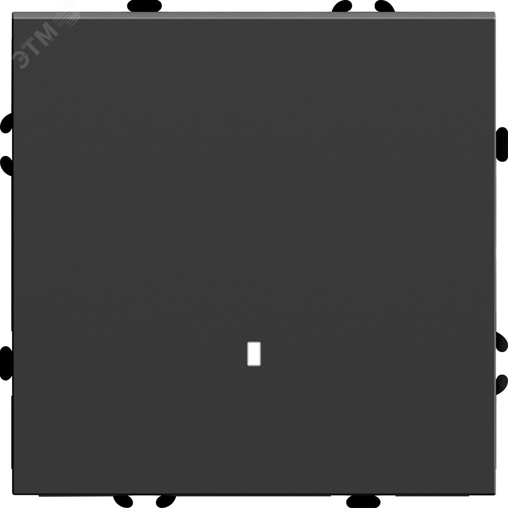 Изображение товара Выключатель 1-клавишный с индикатором серия Эмили 220В 10А черный Soft Touch