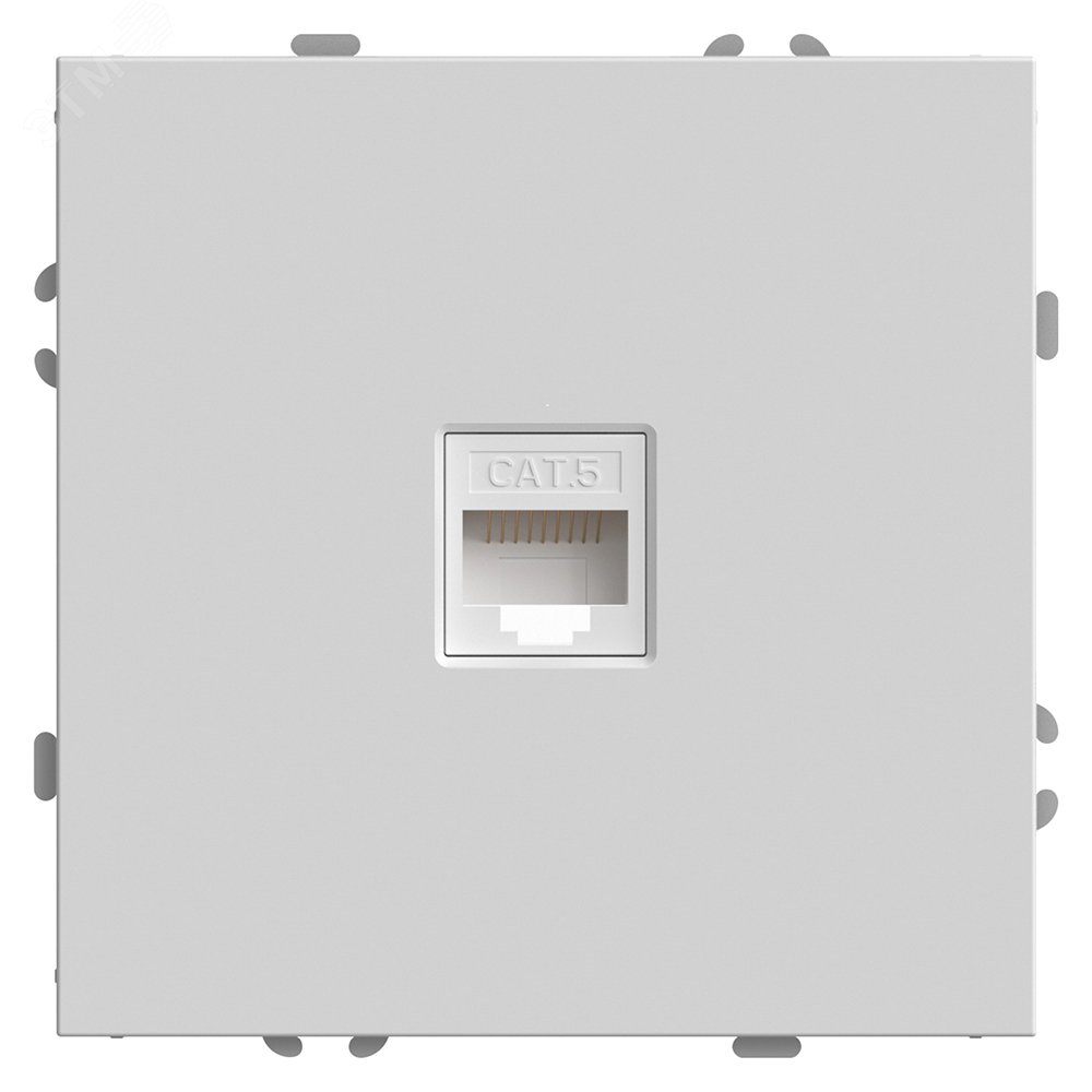 Изображение товара Розетка компьютерная 1-местная RJ-45 серия Эмили от STEKKER белый Soft touch