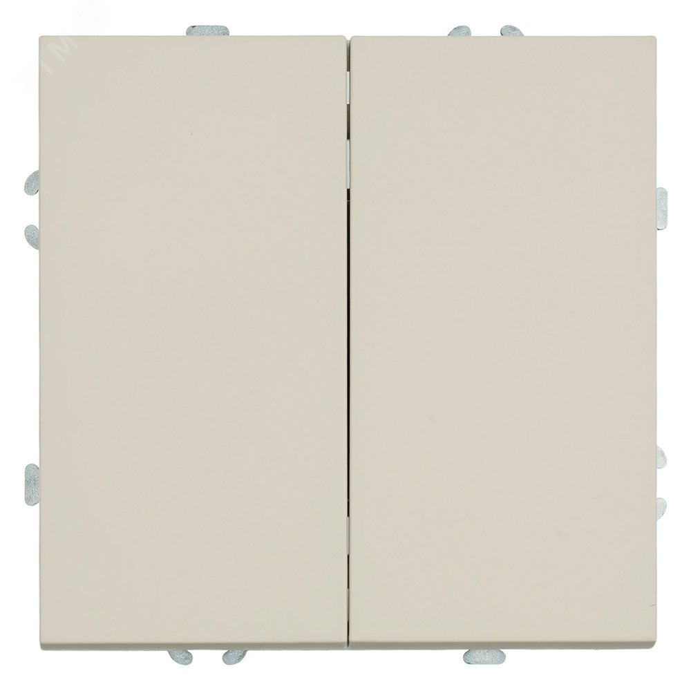 Изображение товара Выключатель 2-клавишный 250В 10А кашемир soft touch серия Эмили