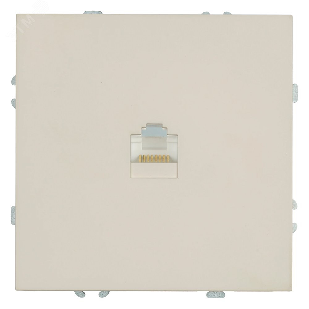 Изображение товара Розетка компьютерная 1-местная RJ-45 серия Эмили STEKKER кашемир soft touch