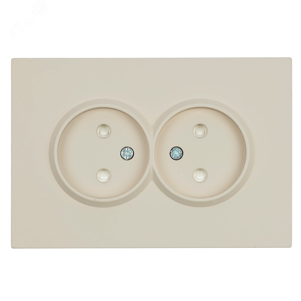 Изображение товара Розетка 2-местная с защитной шторкой 250В 16А серия Эмили STEKKER