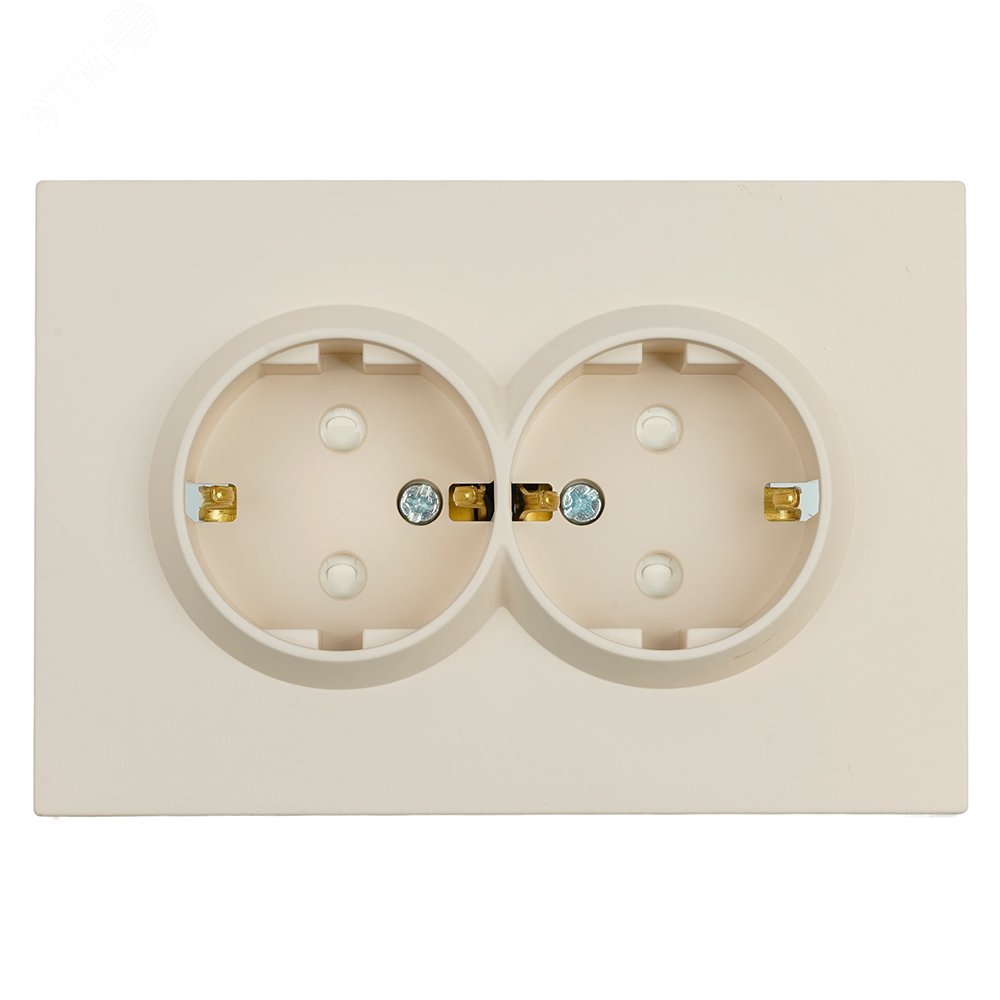 Изображение товара Розетка 2-местная с защитной шторкой с 250В 16А серия Эмили STEKKER