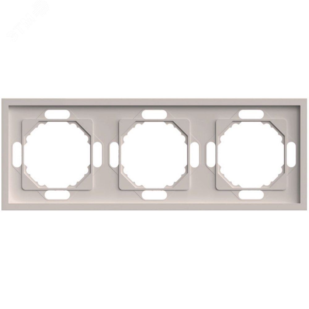 Изображение товара 3-местная рамка из пластика РС кашемир серии Эмили от STEKKER