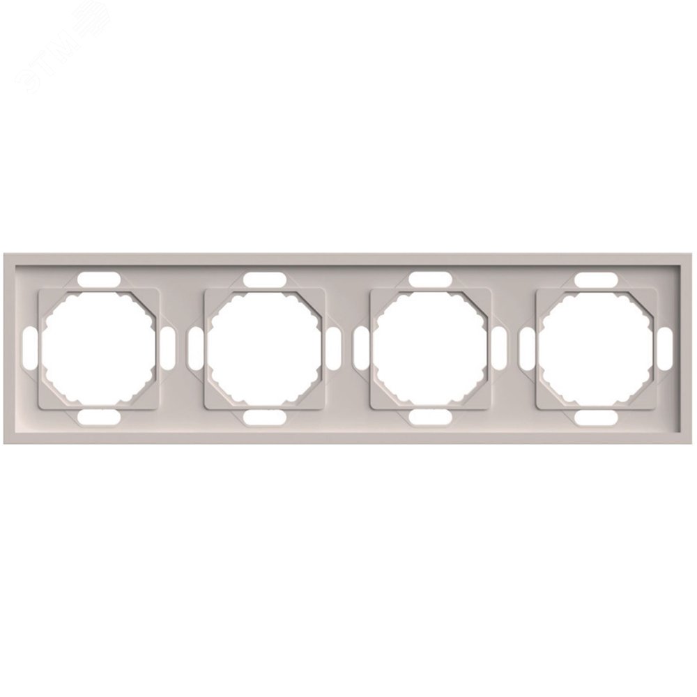 Изображение товара Рамка 4-местная серия Эмили от STEKKER из пластика РС с мягким касанием