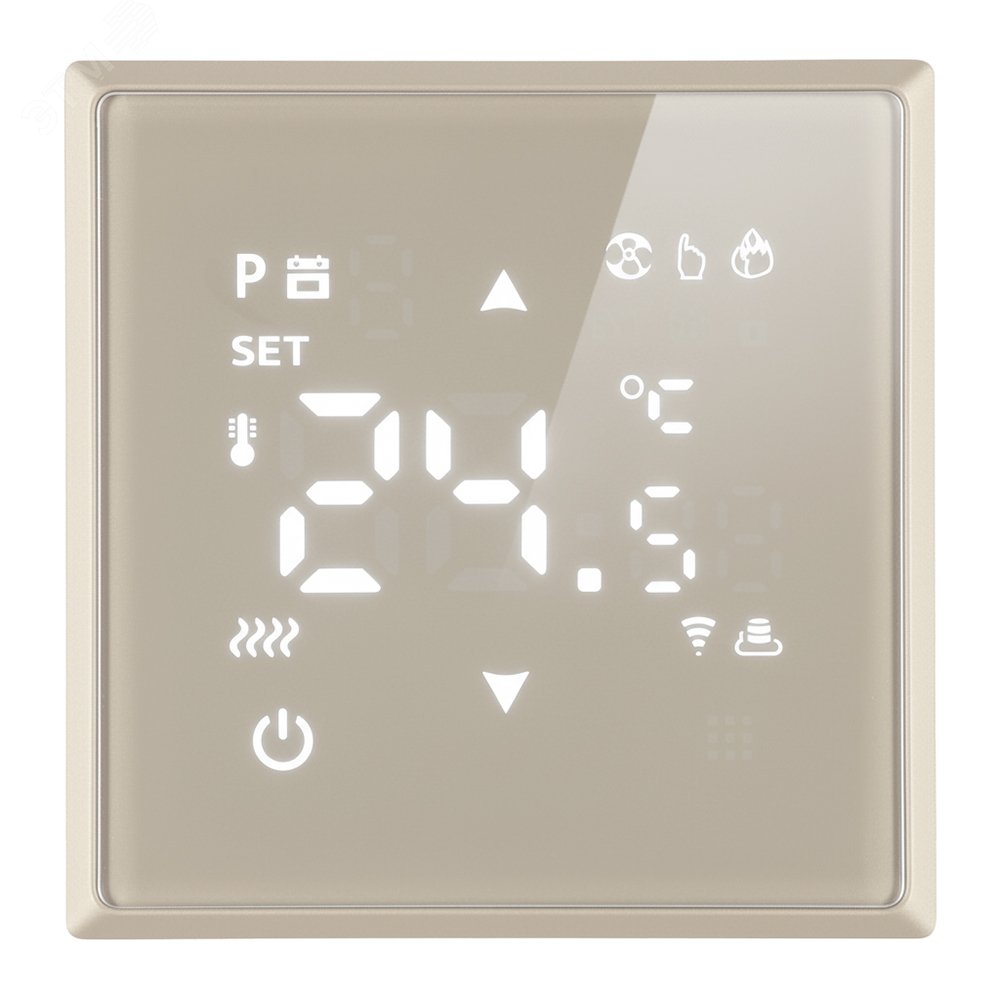 Изображение товара Терморегулятор Wi-Fi механический 250В 3500Вт серия Эмили Кашемир STEKKER