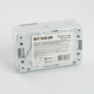 Блок: розетка с/з + выключатель 1кл., 1-полюсн, 250В, 10А, PST16-11-54/10-111-54 STEKKER - 5