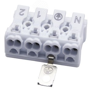 Изображение товара Клемма монтажная с заземлением, 4 контактные группы, (шт)
