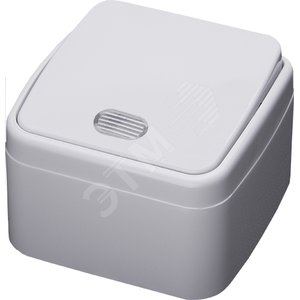 Изображение товара Выключатель одноклавишный с индикатором, Basic, белый, (шт)