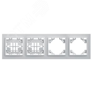 Изображение товара Рамка четырехместная горизонтальная, Эрна, белая, (шт)