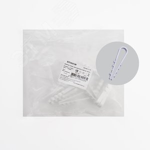 Дюбель-хомут для круглого кабеля (5-10мм), нейлон, белый (DIY упаковка 10шт.) DCL00-5-10 STEKKER