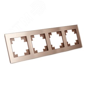 Изображение товара Рамка четырехместная горизонтальная, Катрин, шампань, (шт)
