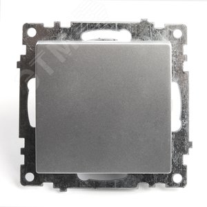 Изображение товара Выключатель 1-клавишный (механизм) 250В, 10А, серия Катрин, серебро (шт)