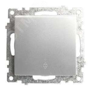 Изображение товара Переключатель 1-клавишный (механизм), 250В, 10А, серия Катрин, серебро (шт)