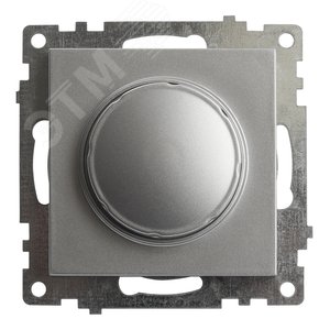 Изображение товара Выключатель диммирующий TRIAC (механизм) 250В, 500W, серия Катрин, серебро (шт)