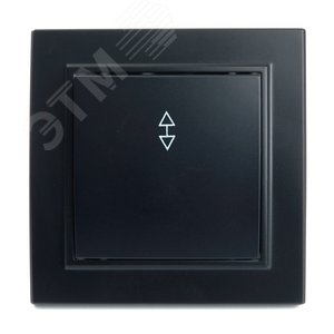 Изображение товара Переключатель одноклавишный, 250В, 10А, серия Эрна, черный, Stekker (шт)