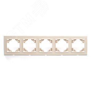 Изображение товара Рамка пятиместная горизонтальная, Эрна, слоновая кость Stekker (шт)