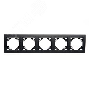 Изображение товара Рамка пятиместная горизонтальная, Эрна, черный Stekker (шт)