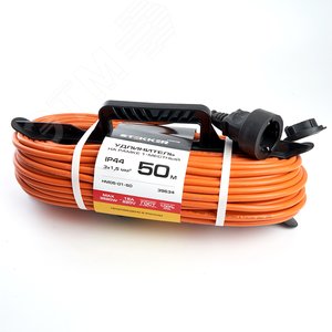 Удлинитель-шнур на рамке, 50м, 1 гнездо 3*1,5, оранжевый, HM05-01-50 STEKKER