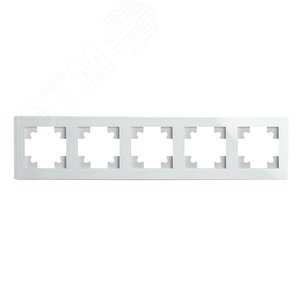 Изображение товара Рамка горизонтальная 5-местная, Катрин, белый (шт)