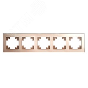 Изображение товара Рамка горизонтальная 5-местная, Катрин, шампань (шт)