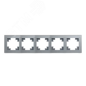 Изображение товара Рамка горизонтальная 5-местная, Катрин, серебро (шт)